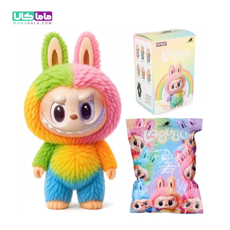 عروسک لبوبو رنگین کمان 🌈 Rainbow Labubu پاپ مارت — تصویر ۶