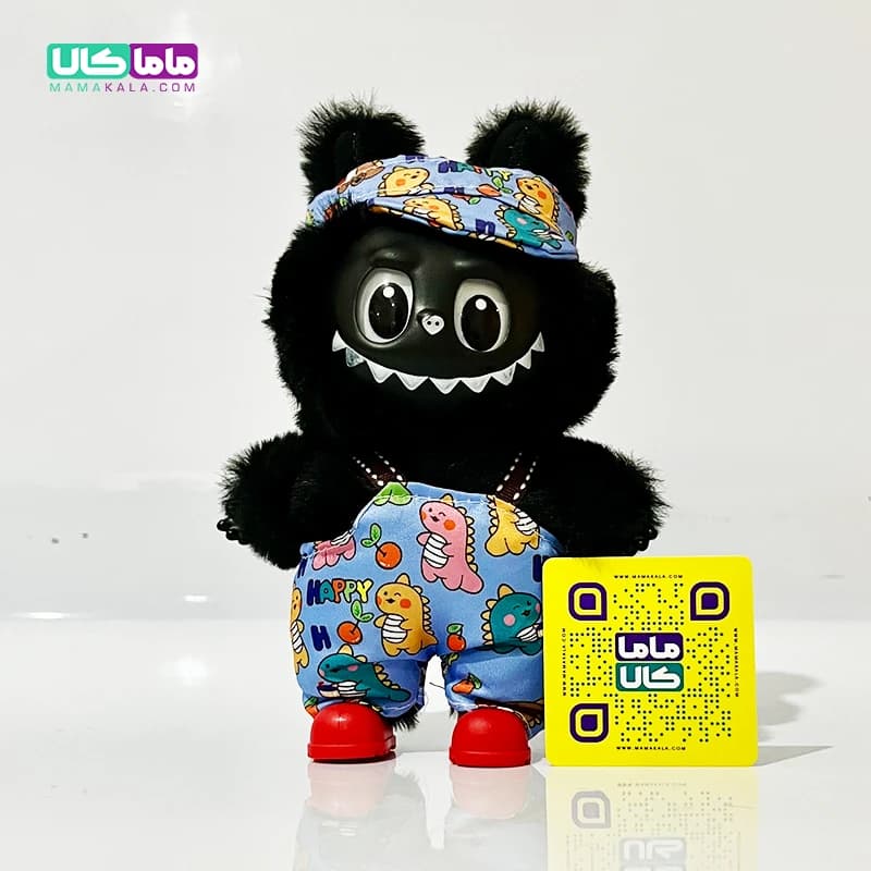 عروسک لبوبو مشکی لباسدار 👶🏿 مدل آفریقا (کد 20)