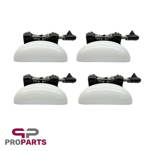 مجموعه دستگیره در بازکن بیرونی (4 عددی) در عقب و در جلو سمت چپ و راست سفید کروز پلاس مناسب برای پژو 206