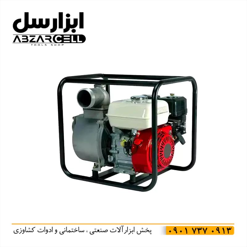 موتور پمپ آب 2 اینچ بنزینی دارای سنسور حرارتی دارای مکش از چاه و رودخانه موتور چهار زمانه کم صدا و سبک vonico — تصویر ۲