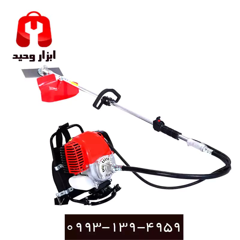 علف زن و حاشیه زن 2 زمانه بنزینی پشتی قدرت بالا با موتور کم صدا مناسب برای انواع الحاقی icar-P52cc-2z