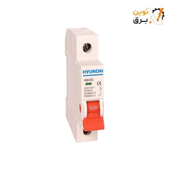 کلید مینیاتوری خشک تک پل 32 آمپر هیوندای الکتریک مدل HSD63