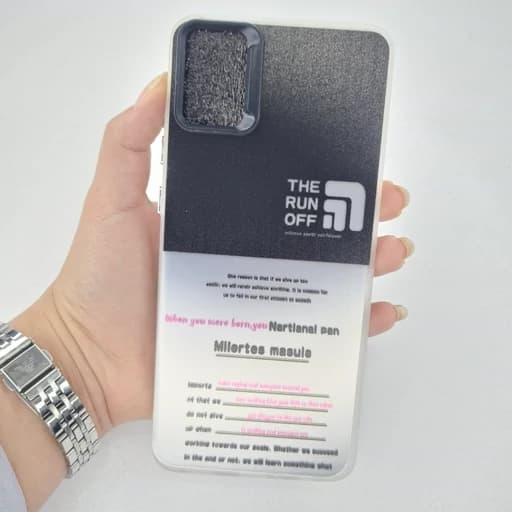 گارد گوشی سامسونگ A35 طرح سوکول متنی قاب و کاور a35 آ35 بالا مشکی