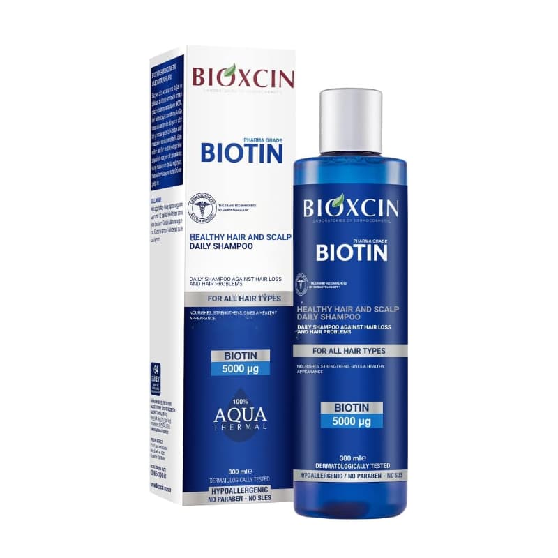 شامپو ضد ریزش مو بیوکسین مدل بیوتین | Bioxcin Biotin Shampoo حجم 300 میل — تصویر ۲