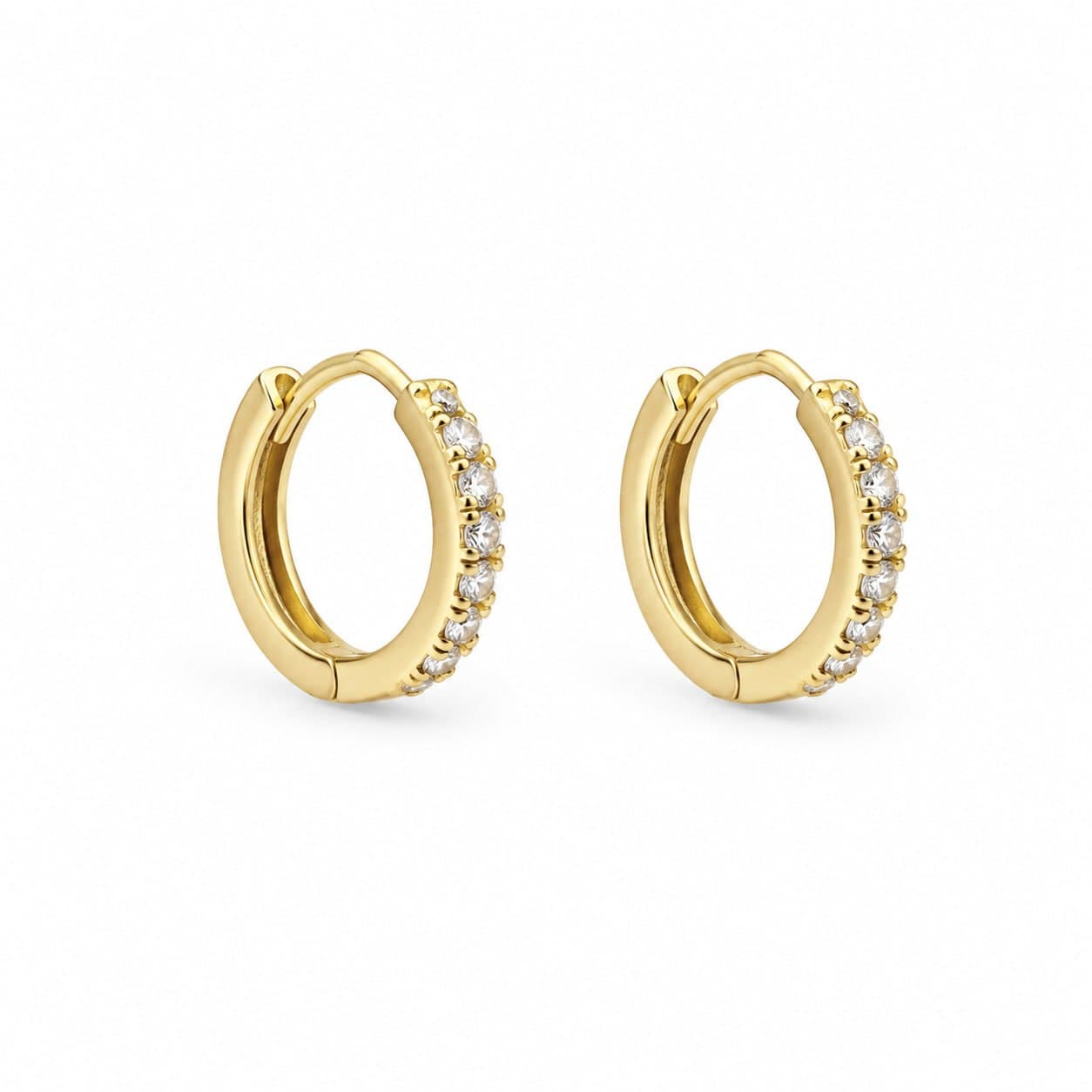گوشواره نقره حلقه ای گلدپلیتد (gold-plated) اصل برند آی ام تحت لیسانس آلمان 032026 I AM