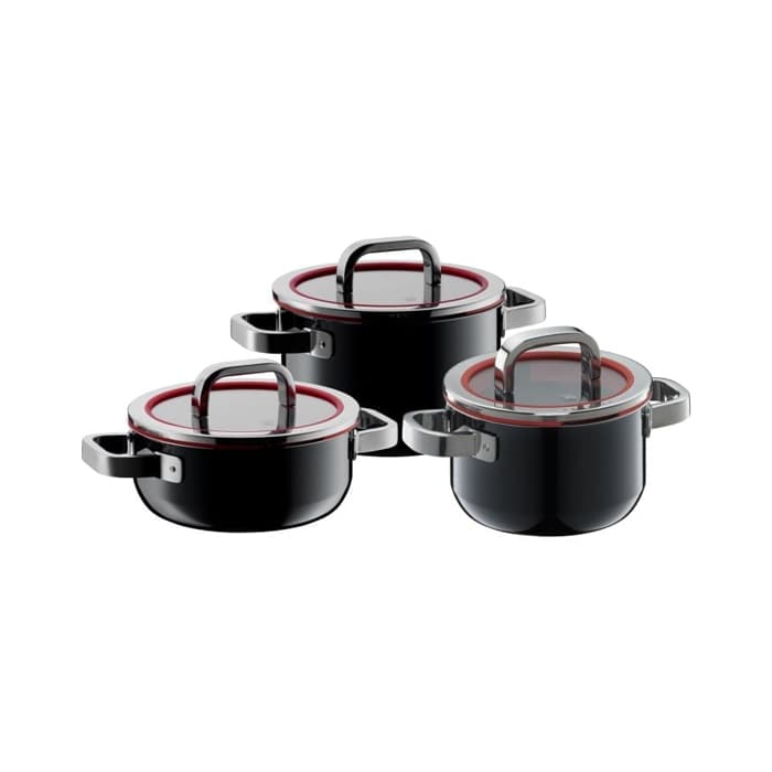 ست قابلمه سه تایی مشکی فیوژن تک وی ام اف | WMF FUSIONTEC FUNCTIONAL COOKWARE SET BLACK