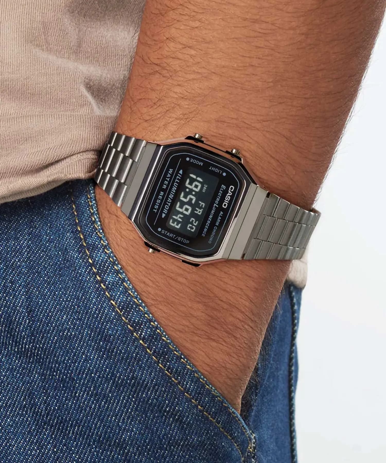 ساعت مچی دیجیتالی نوستالژی کاسیو مدل CASIO A168WGG-1BDF — تصویر ۱۲