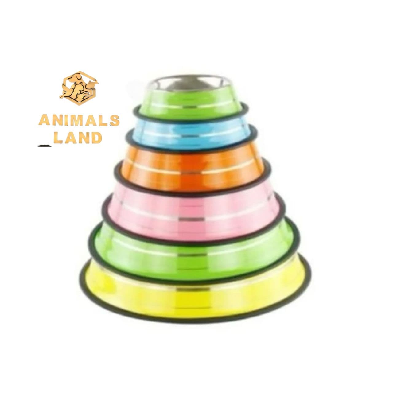 ظرف آب و غذا استیل رنگی سایز 30