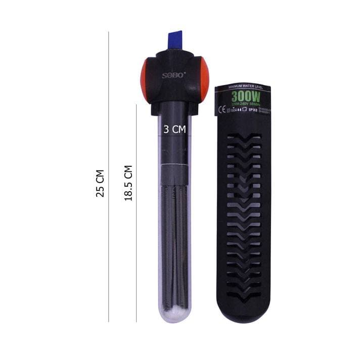 بخاری آکواریوم محافظ دار HQ 300w سوبو — تصویر ۳