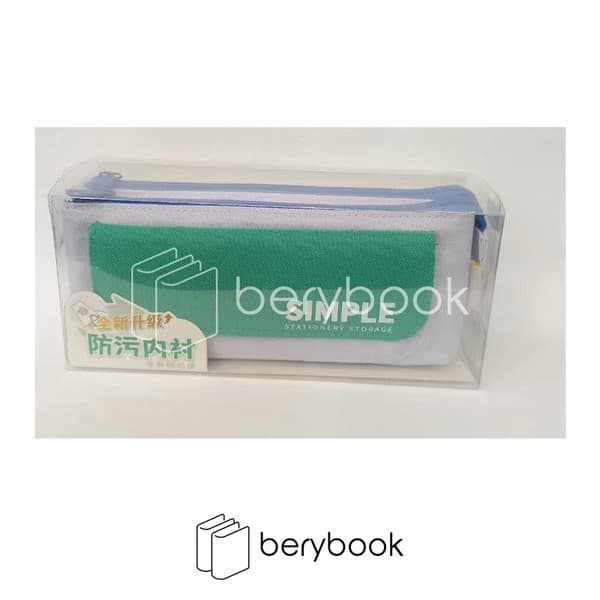 Chenyu / جامدادی دو زیپ / جیب دار / یاسی زیپ آبی / CY-D23222 / SIMPLE
