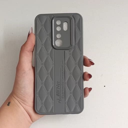 گارد گوشی سامسونگ Note 8 pro طرح چرمی رنگ خاکستری Bentley قاب و کاور نوت 8 پرو