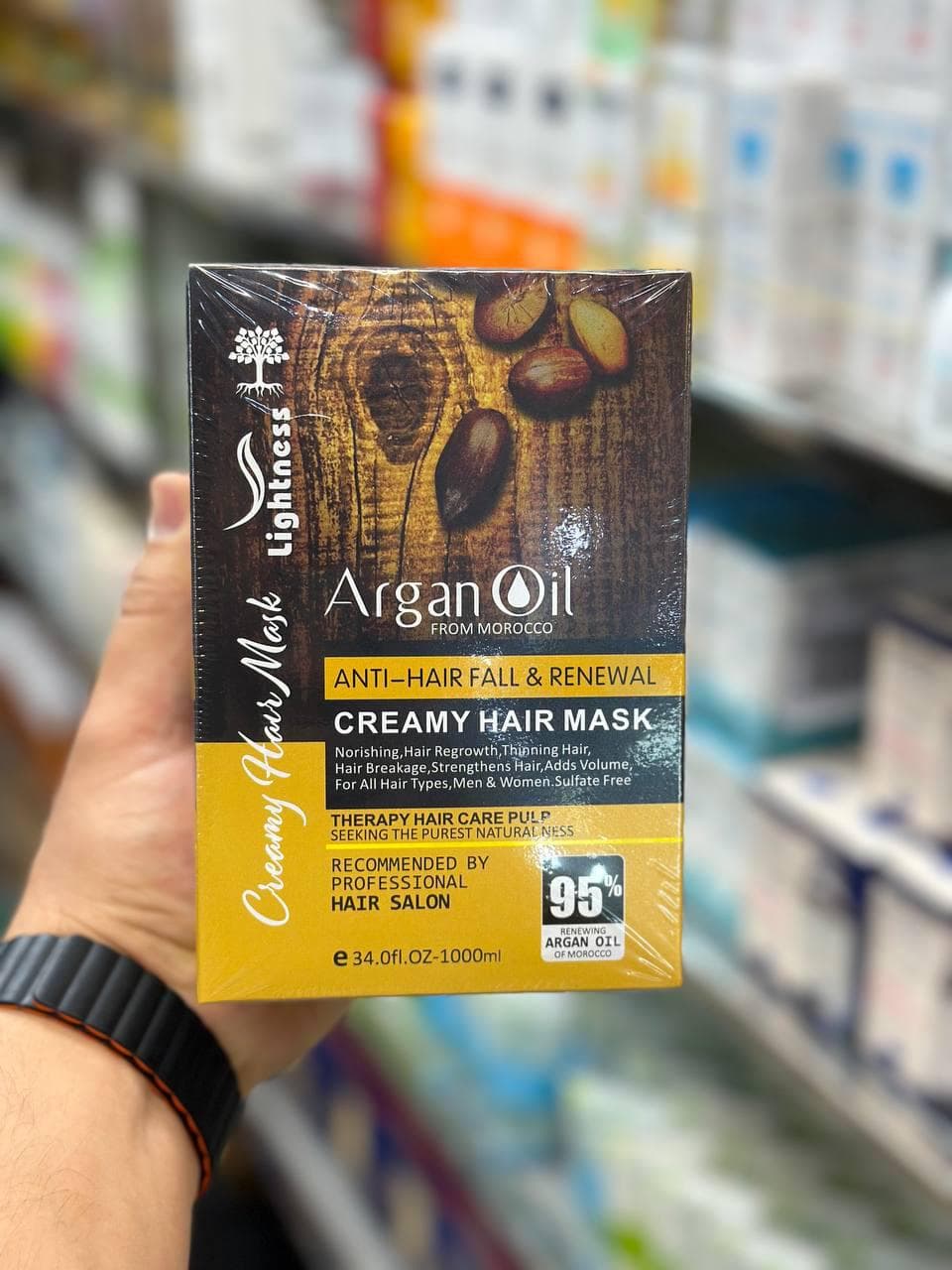 ماسک مو فاقد سولفات روغن آرگان لایتنس