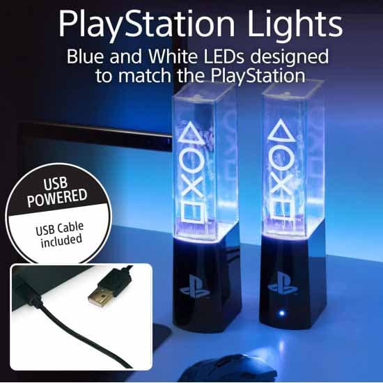 لامپ تزئینی 22 سانتی متری پالادون Paladone Liquid Dancing Lights طرح Playstation — تصویر ۵