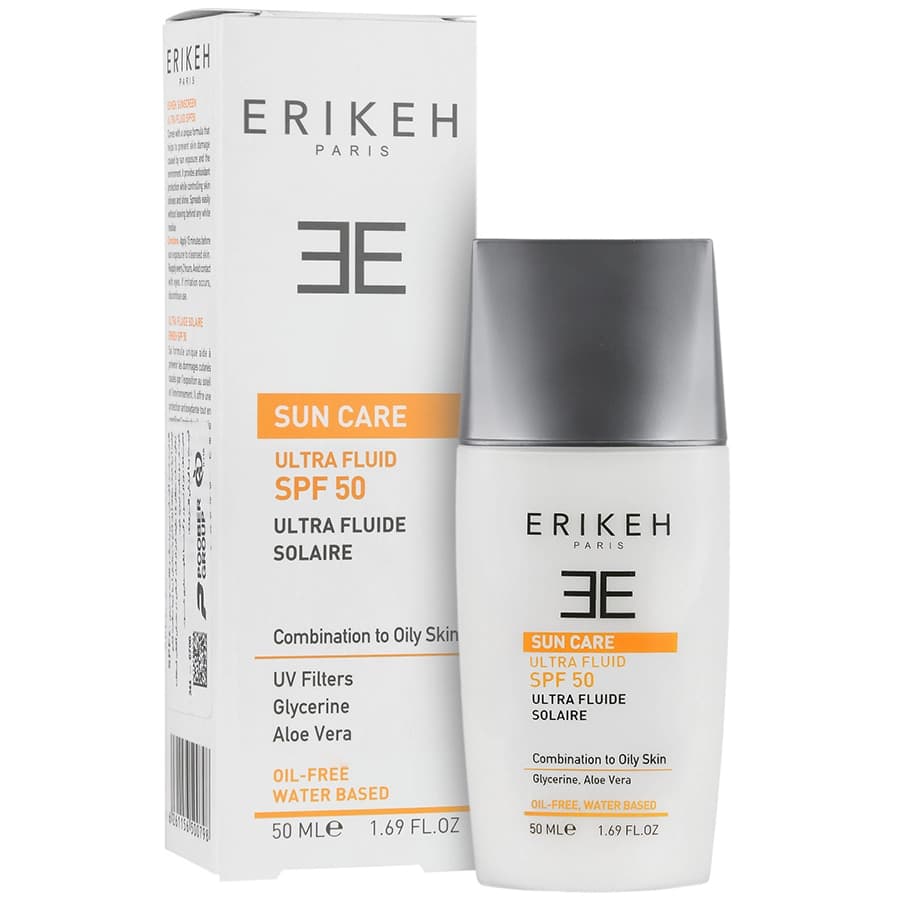 فلوئید ضد آفتاب SPF 50 پوست مختلط و چرب (بی رنگ) اریکه