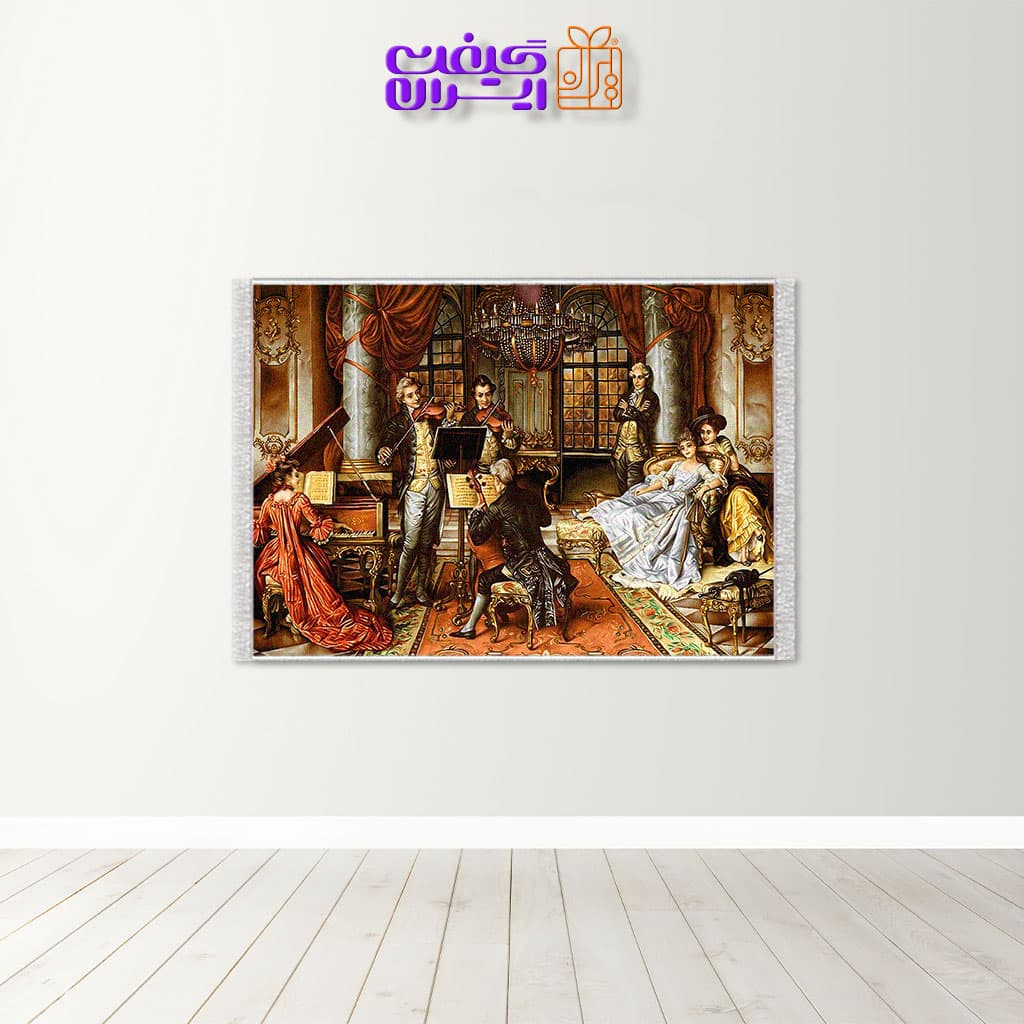 تابلو فرش فرانسوی پیانو زن کد 7048