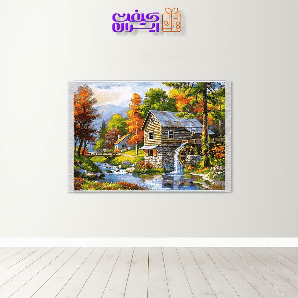 تابلو فرش طرح منظره رودخانه کد 1225