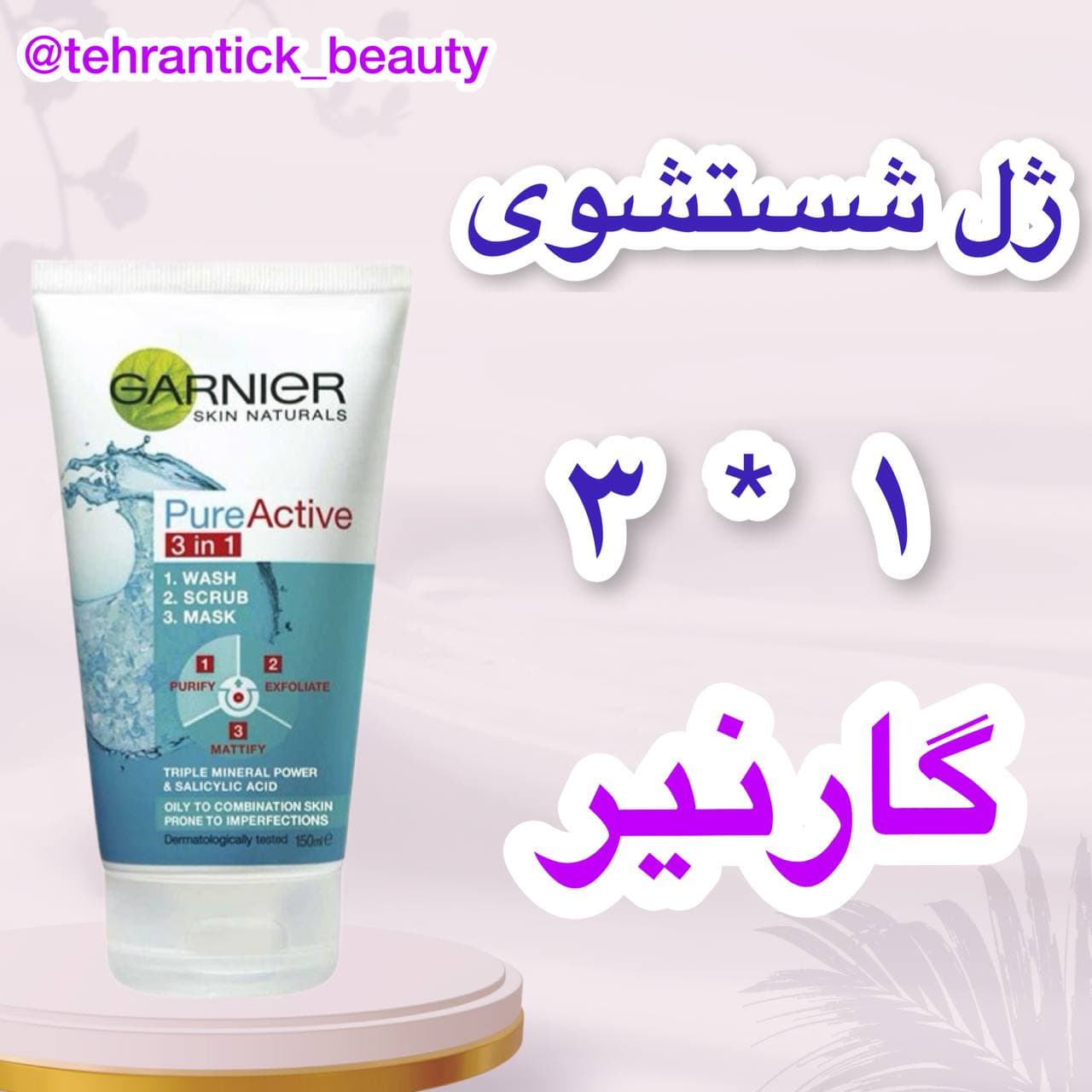 ژل شستشوی ۳ در ۱ گارنیر اصل