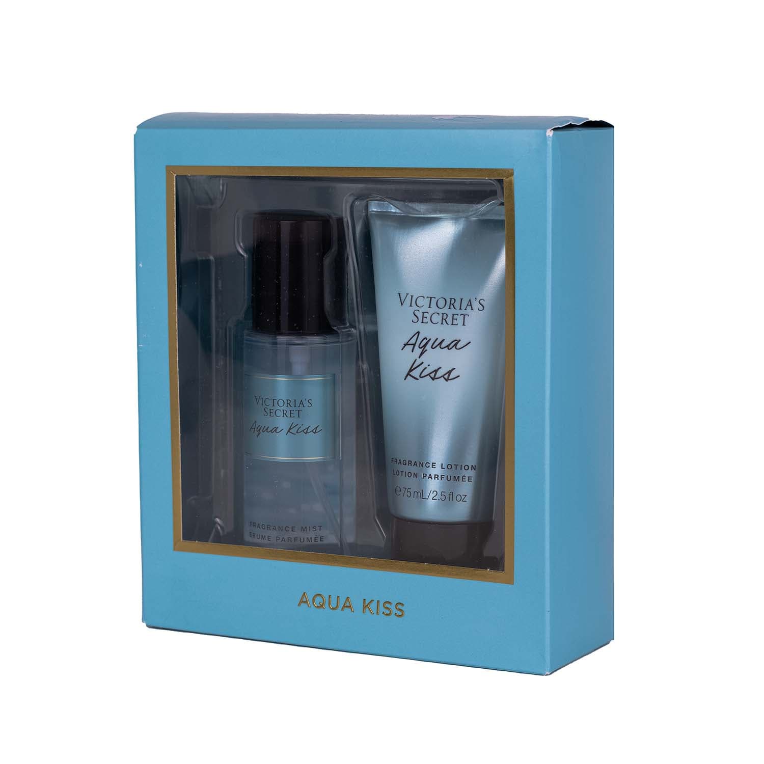 ست هدیه ویکتوریا سکرت Aqua kiss ( بادی میست 75 میل + لوسیون بدن 75 میل ) — تصویر ۲