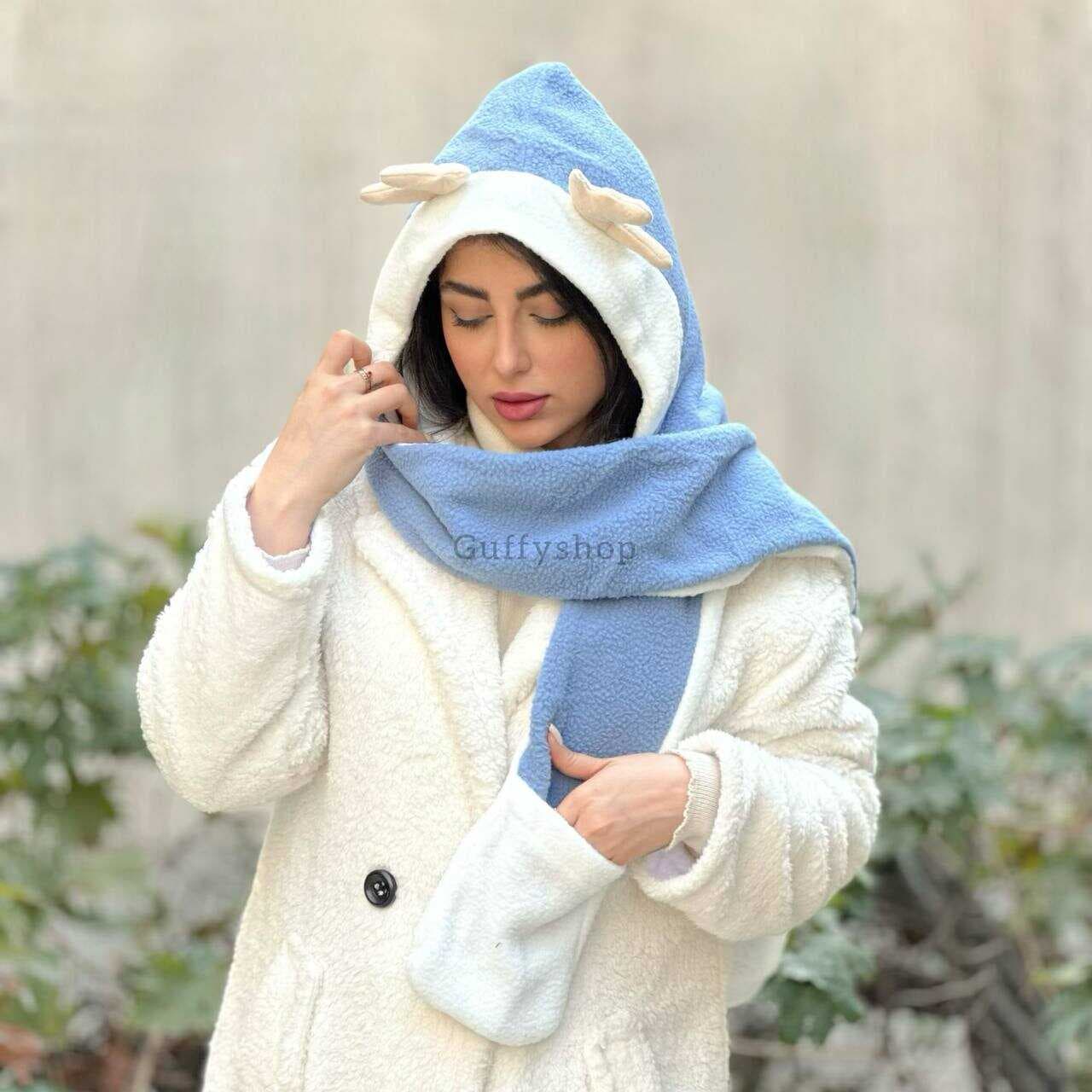 شال و کلاه سرهمی گوزن