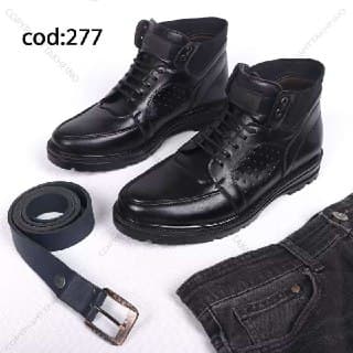 نیم بوت مشکی چرم – کد 277(Ta19)