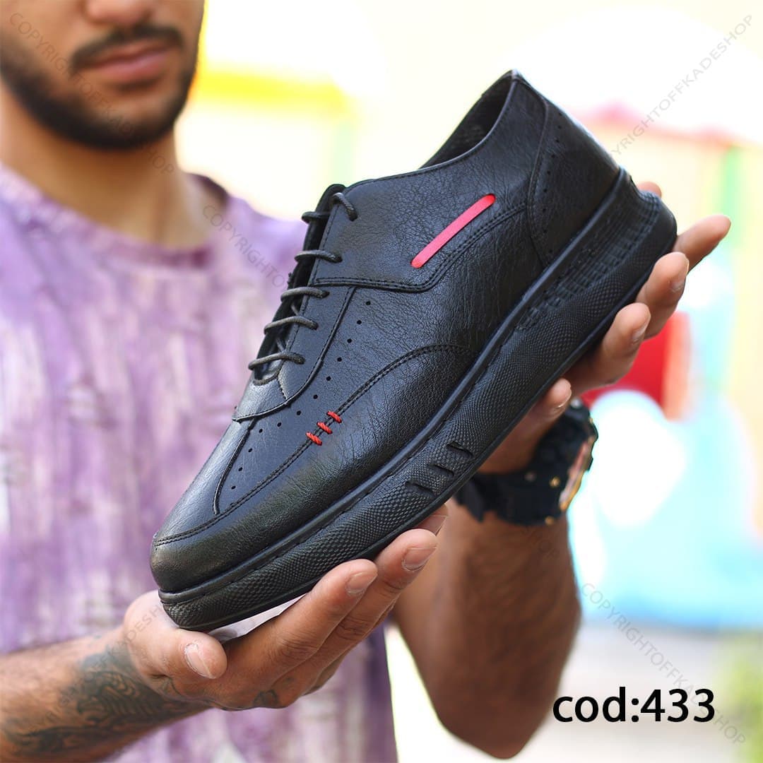 کتونی مشکی خط قرمز – کد 433(Ta7) — تصویر ۴