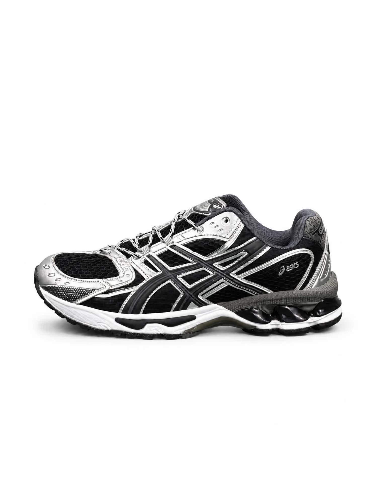 کفش کتونی مردانه مدل اسیکس مشکی طوسی لژ سفید ASICS