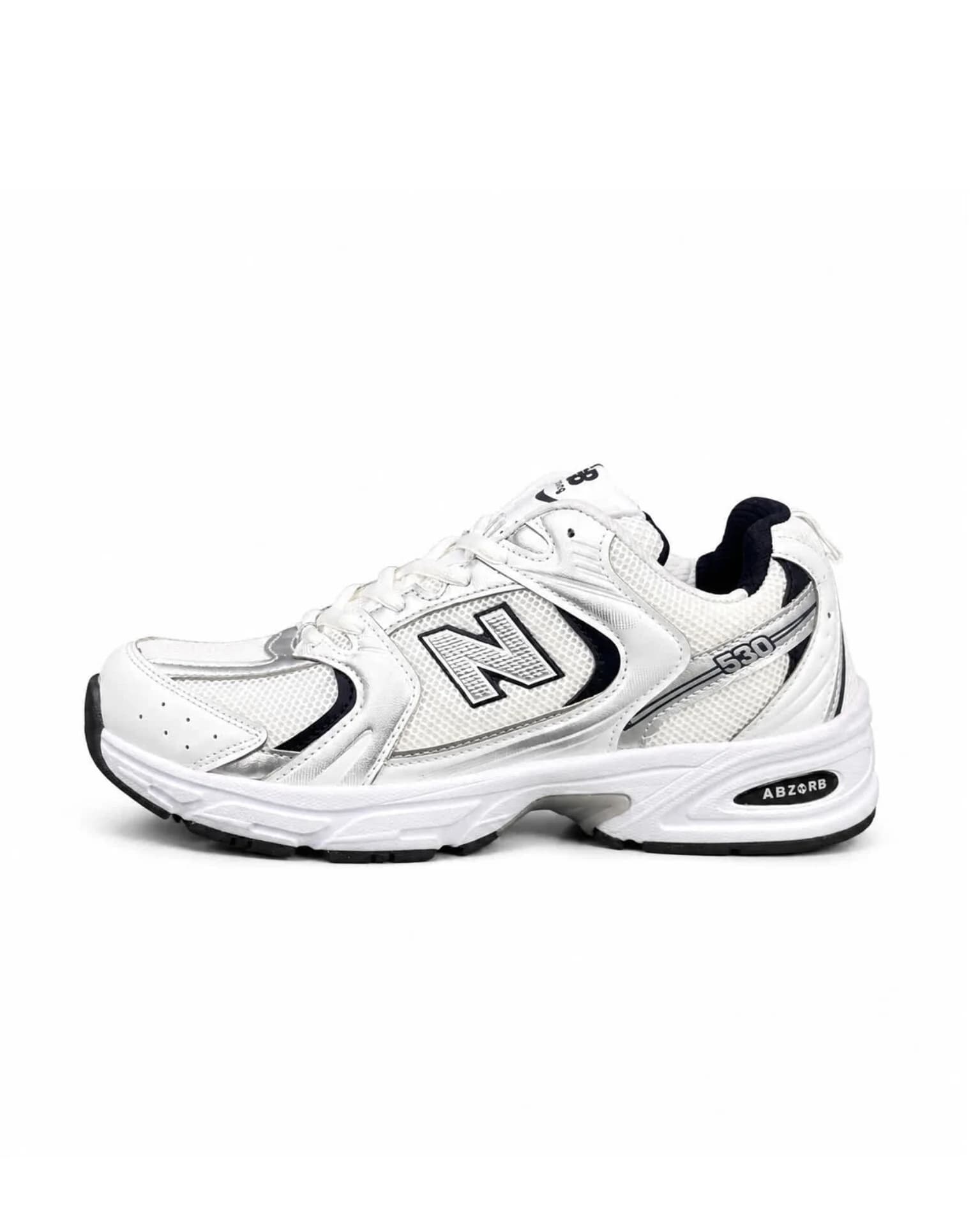 کتونی ست زنانه و مردانه مدل نیوبالانس 530 سفید مشکی (کیفیت درحد مستر) New Balance