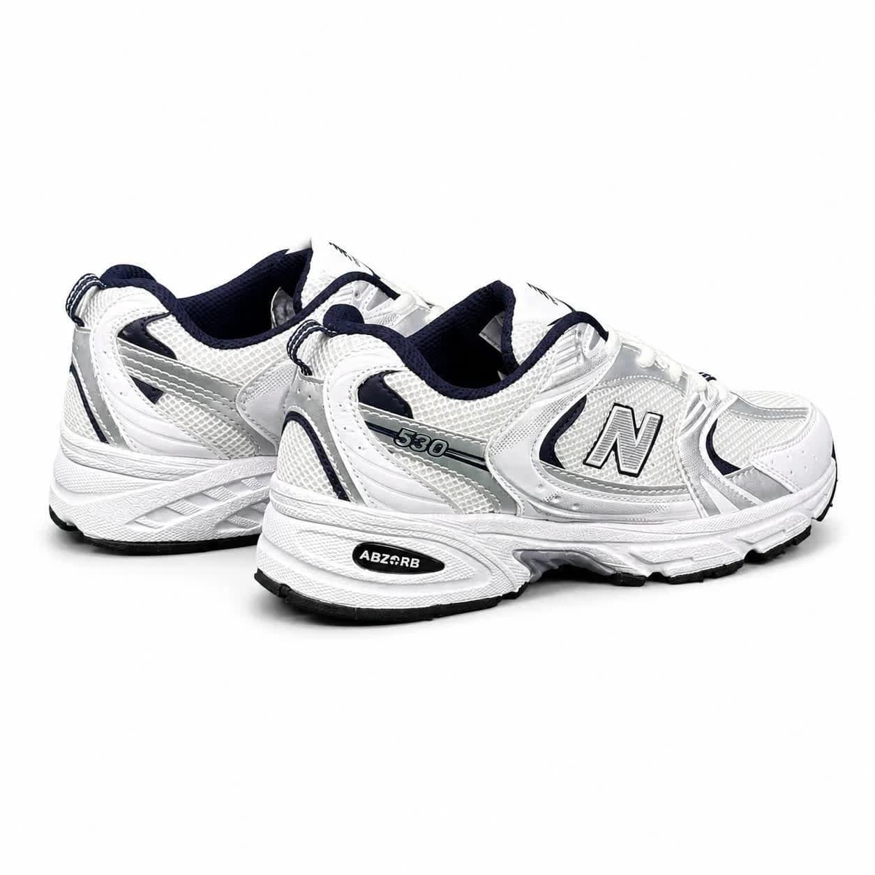 کتونی مردانه مدل نیوبالانس 530 سفید سرمه ای New Balance — تصویر ۵