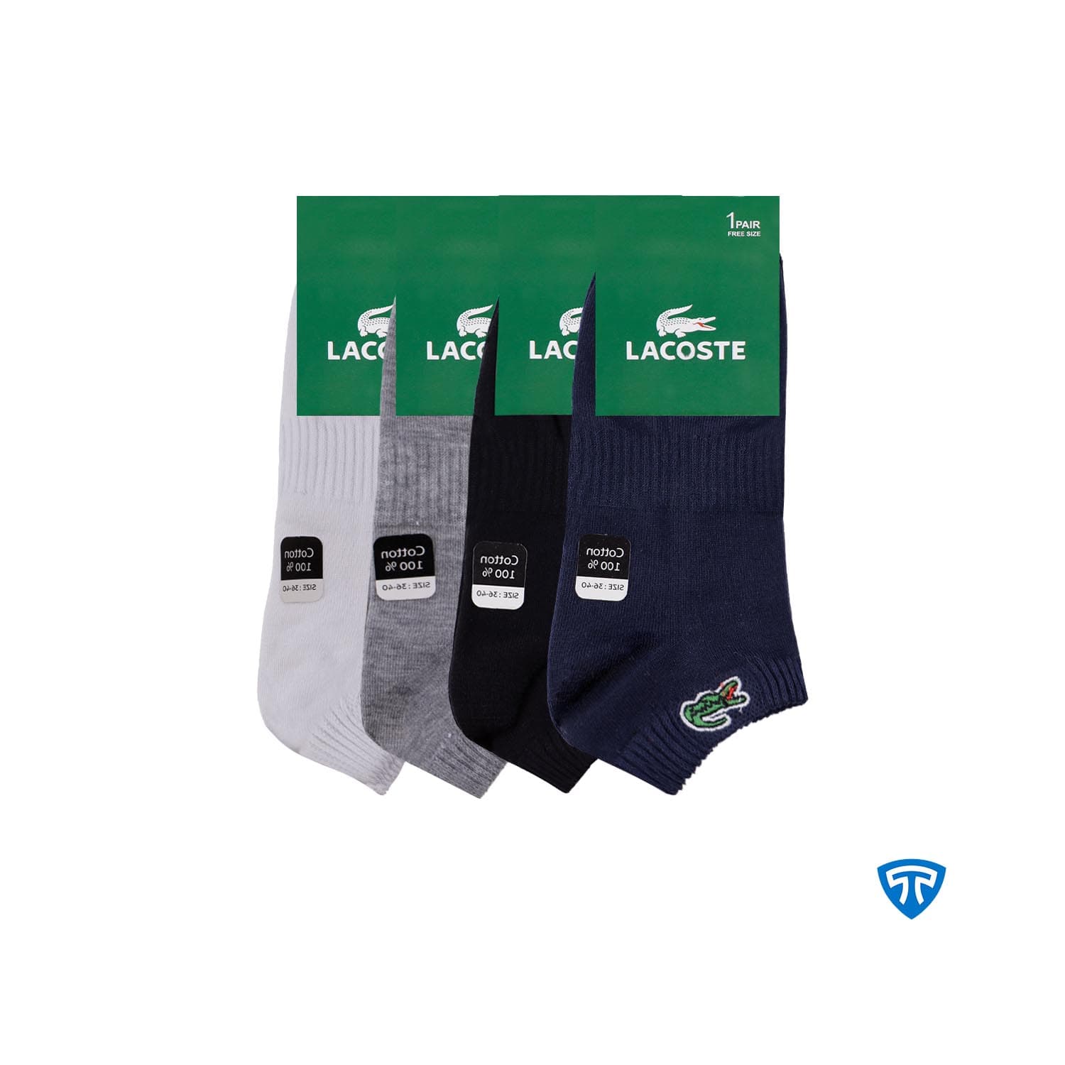 جوراب مچی اسپرت زنانه تاپیک برند LACOSTE — تصویر ۲