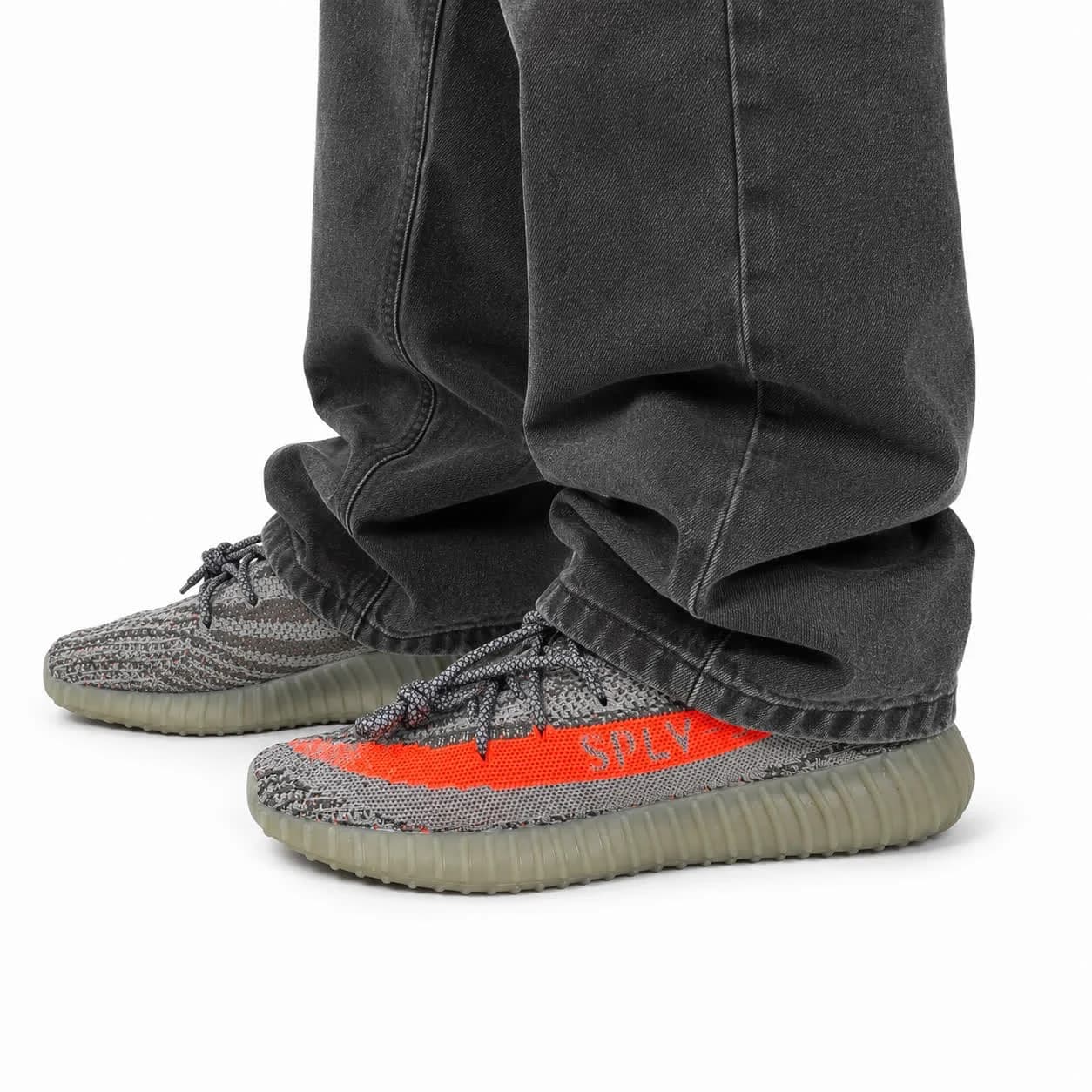 کتونی مردانه آدیداس مدل یزی طوسی نارنجی تمام Adidas Yeezy Boost 350 — تصویر ۲