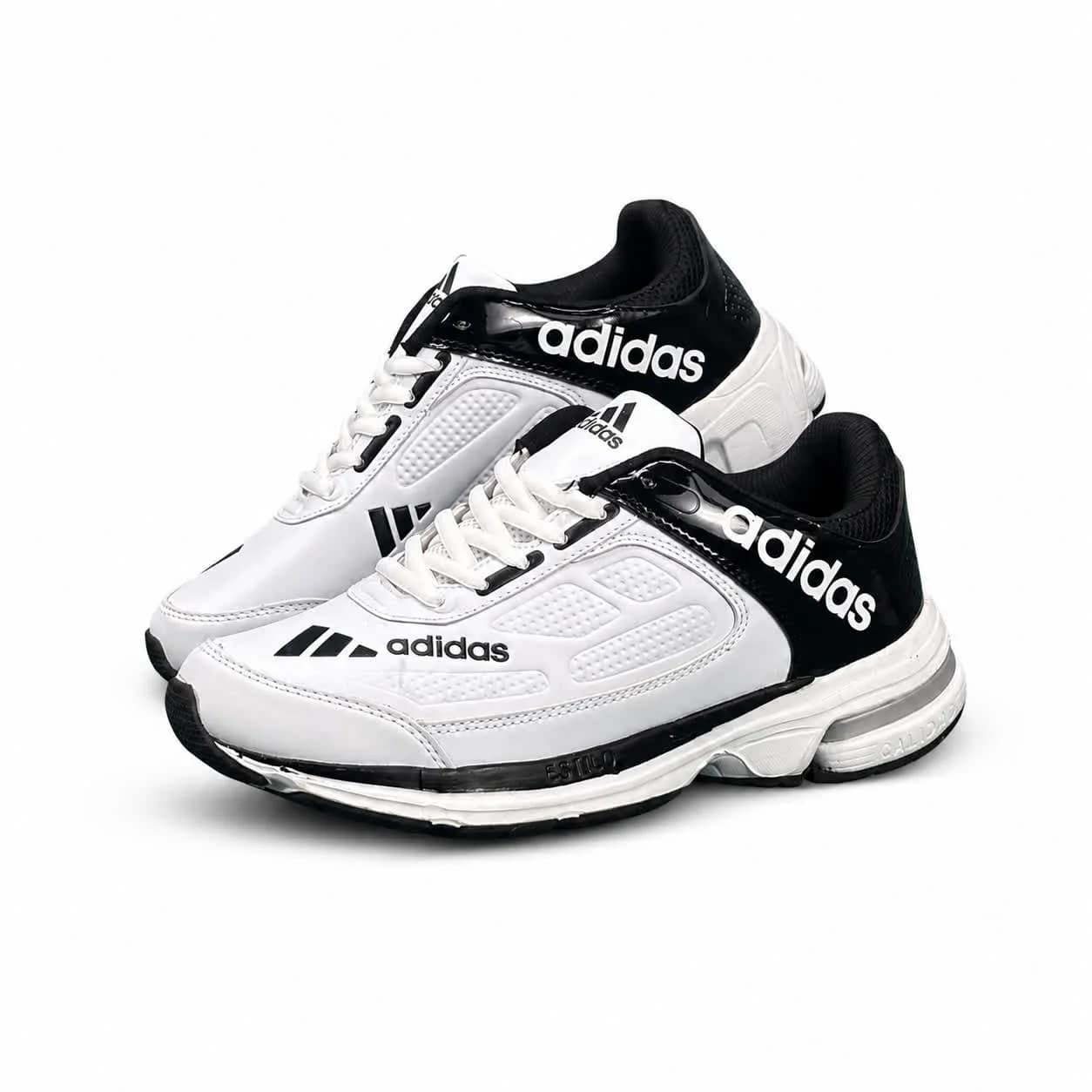 کتانی خارجی مردانه مدل آدیداس سفید مشکی ADIDAS — تصویر ۳