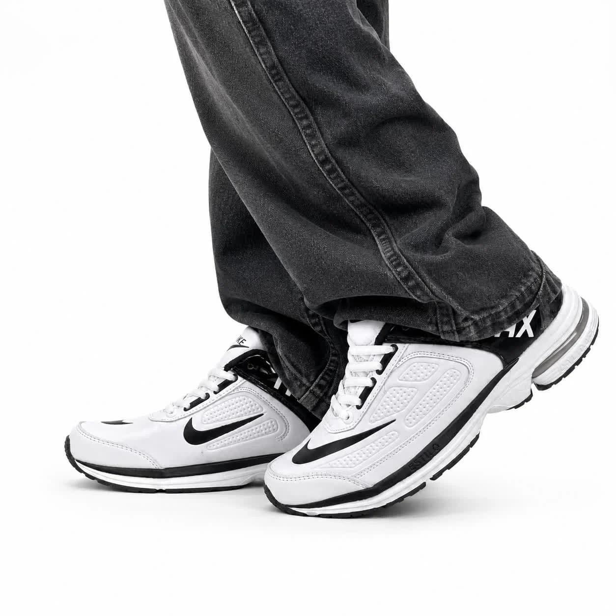 کتانی خارجی زنانه مدل نایکی سفید مشکی NIKE — تصویر ۲