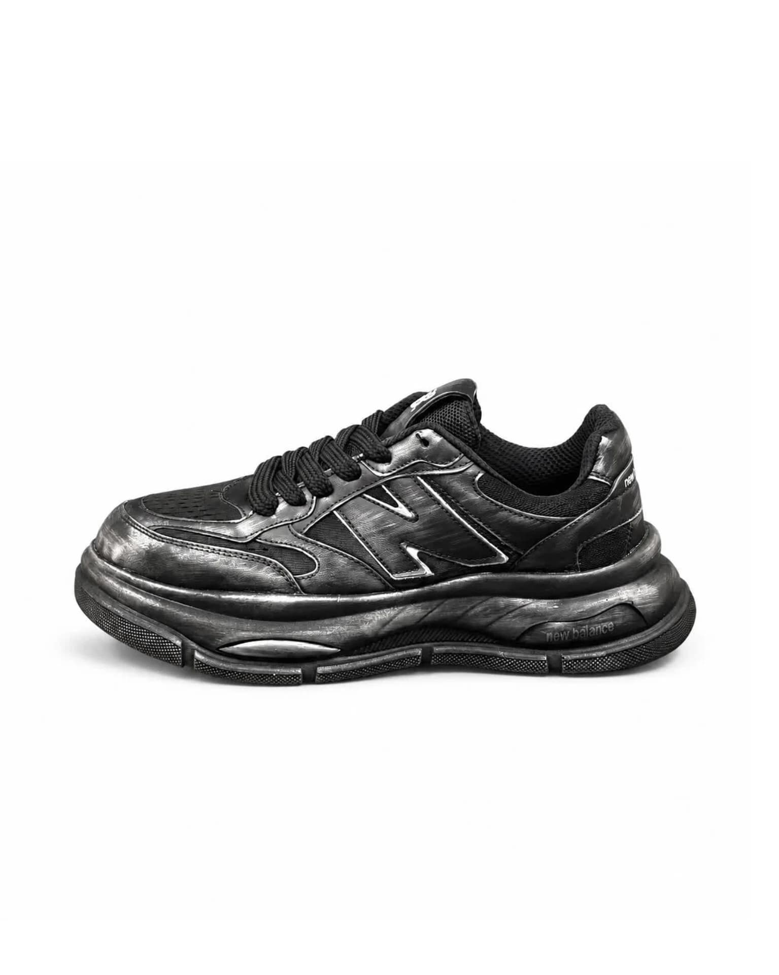 کفش کتانی مردانه مدل نیوبالانس کاستوم شده مشکی New Balance