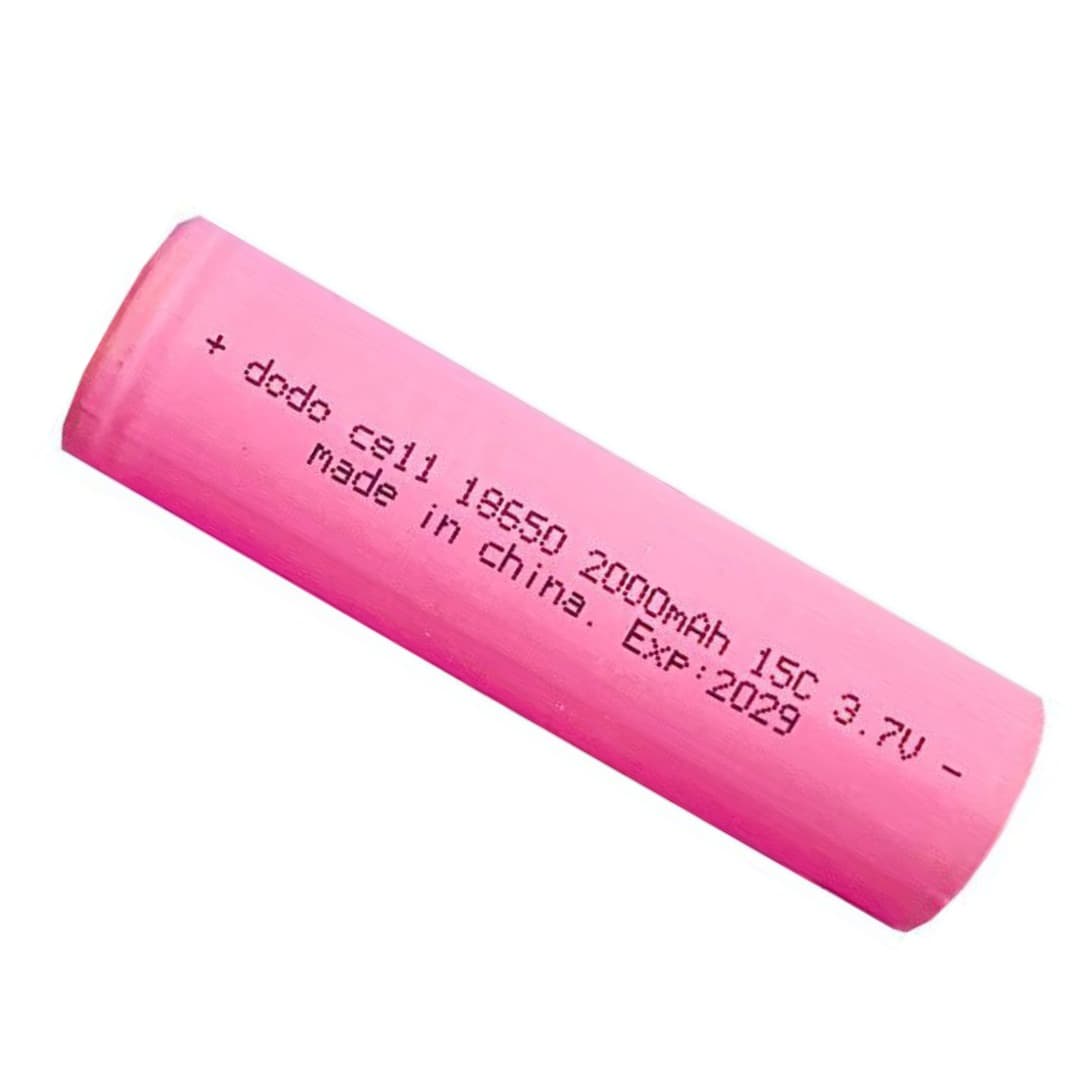 باتری لیتیوم یون 3.7 ولت 15C 2000mAh سایز 18650