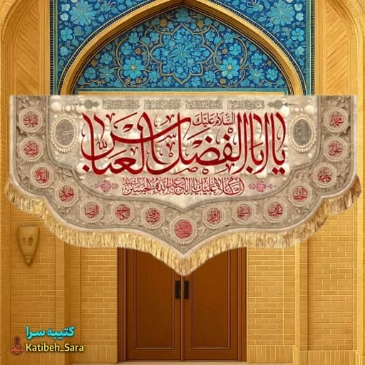 کتیبه مخمل شهادت حضرت عباس (ع)
