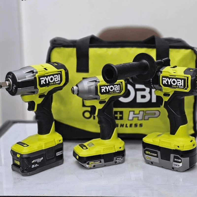 ست 3 عددی ابزار شارژی ریوبی مدل 18V (دریل ،بکس و ایمپکت )