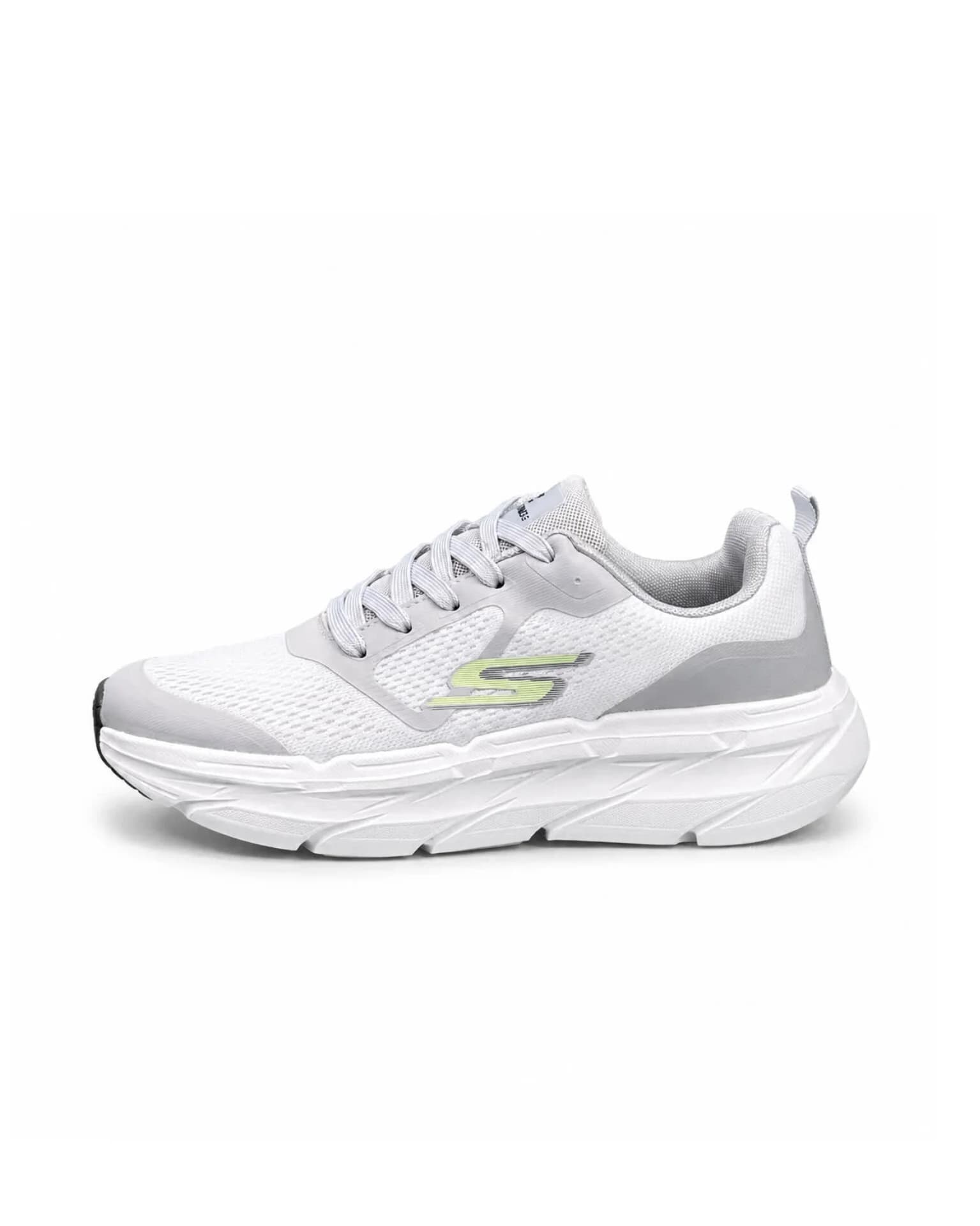 کتانی خارجی مردانه مدل اسکیچرز سفید طوسی SKECHERS