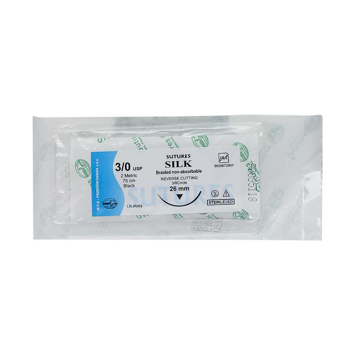 نخ بخیه سیلک 24 عددی سوچرز Silk Surgical Sutures — تصویر ۳