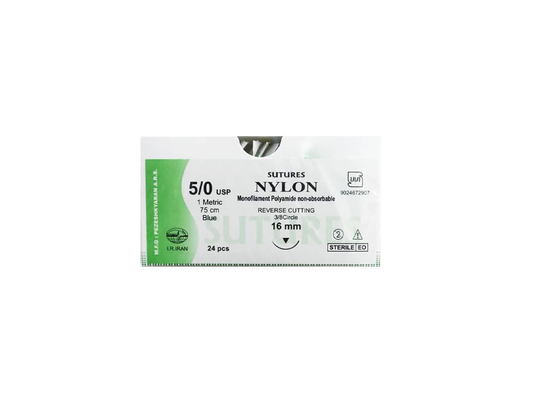 نخ بخیه جراحی نایلون 24 عددی سوچرز Nylon Surgical Sutures — تصویر ۲