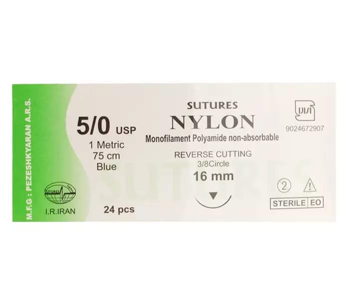 نخ بخیه جراحی نایلون 24 عددی سوچرز Nylon Surgical Sutures — تصویر ۴