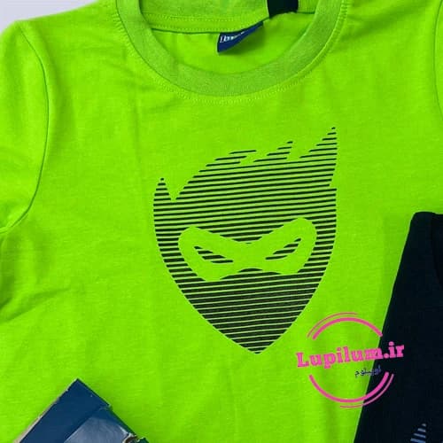 تیشرت دوعددی سبز سرمه ای ماسک — تصویر ۲