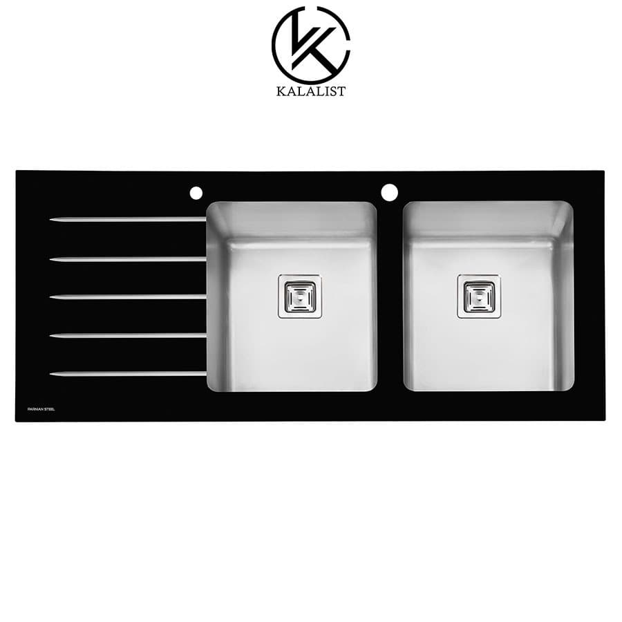 سینک ظرفشویی توکار شیشه ای پرنیان مدل PS 4106