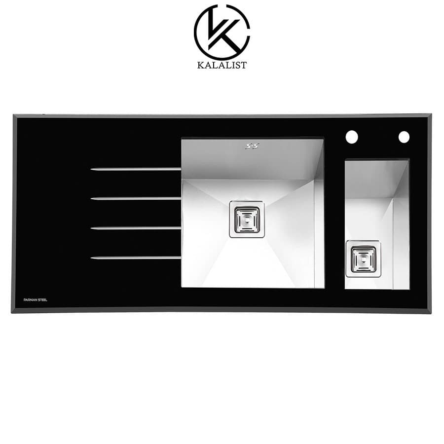 سینک ظرفشویی توکار شیشه ای پرنیان مدل PS 4103