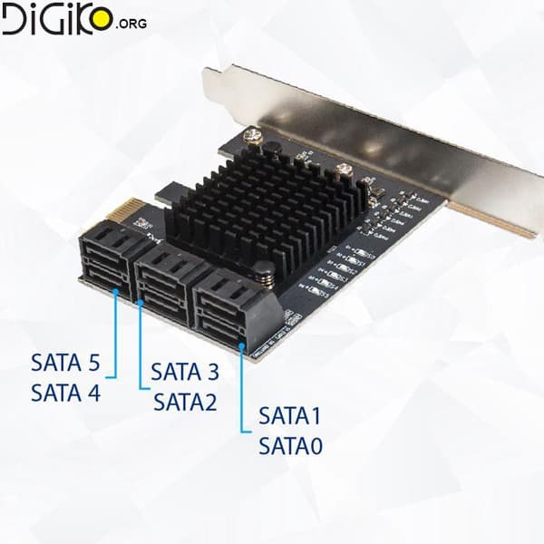 کارت 6 پورت 3.0 SATA برندمینی تک — تصویر ۴