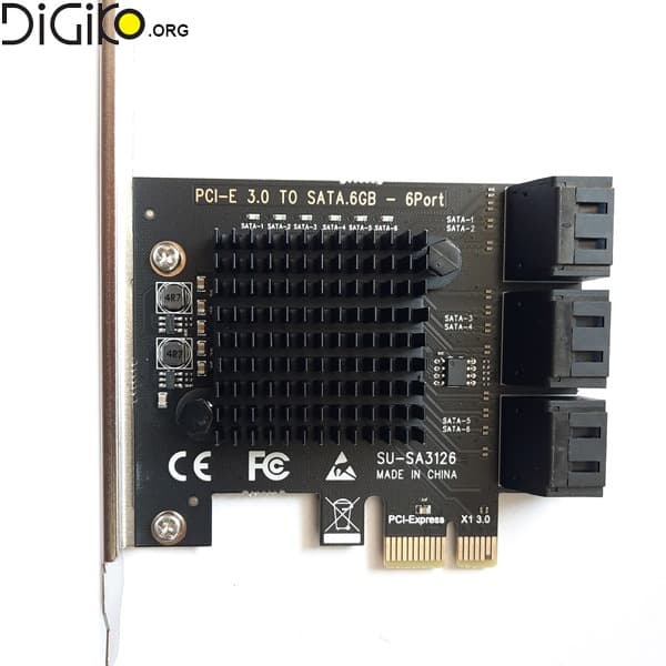کارت 6 پورت 3.0 SATA برندمینی تک