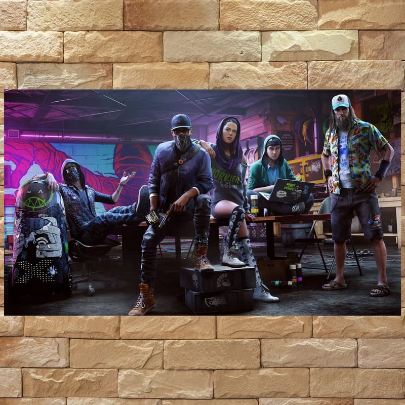 تابلو شاسی مدل گیمینگ طرح پوستر بازی game کامپیوتر ی واچ داگز watch dogs کد 1093 — تصویر ۴