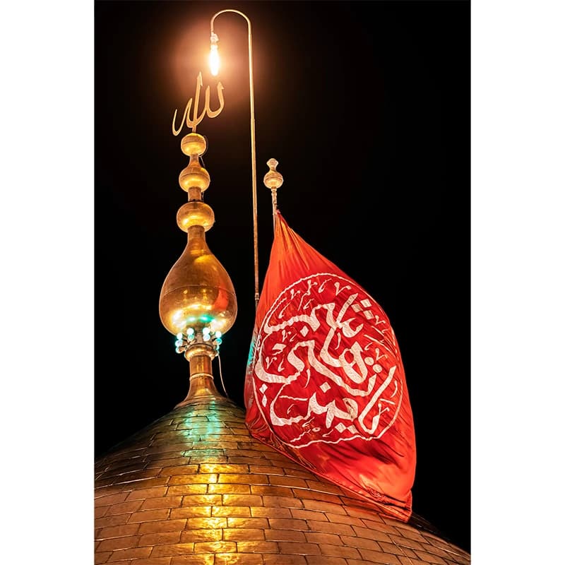 تابلو شاسی مدل کربلا گنبد منور حرم حضرت عباس (ع) کد 08 — تصویر ۲