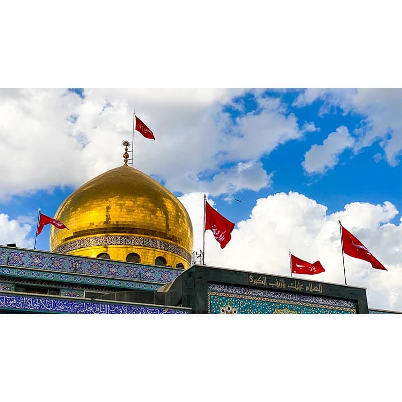 تابلو شاسی مدل دمشق گنبد منور حرم مطهر حضرت زینب (س) کد 04 — تصویر ۲