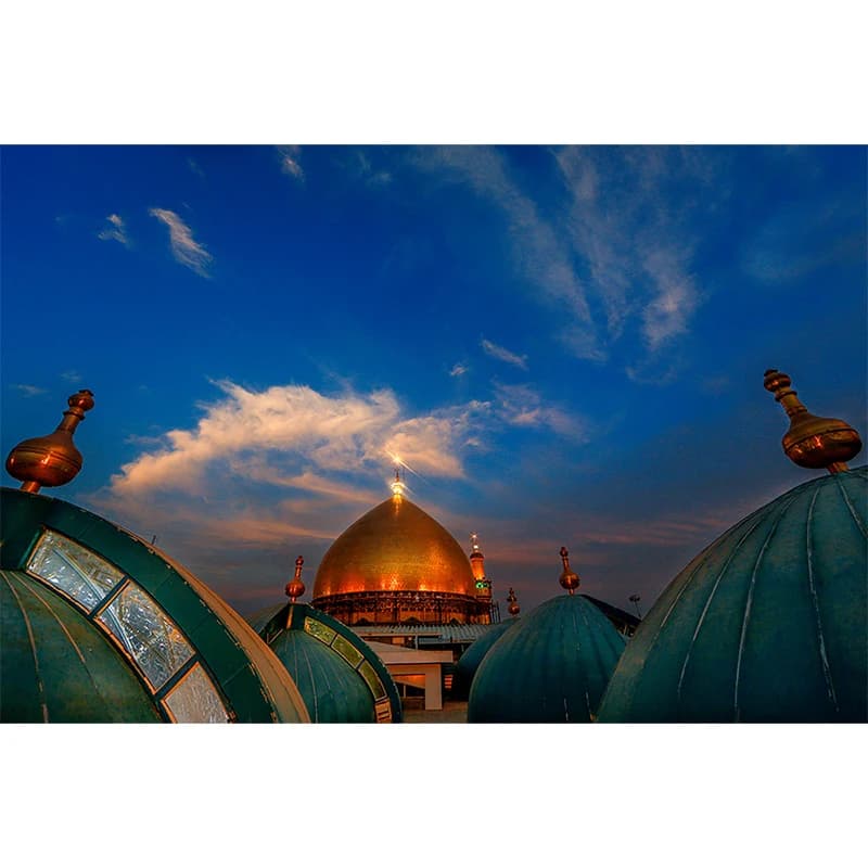 تابلو شاسی مدل نجف گنبد منور حرم امام علی (ع) کد 13
