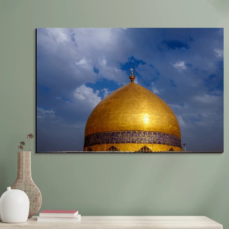 تابلو شاسی مدل نجف گنبد منور حرم امام علی (ع) کد 12 — تصویر ۴